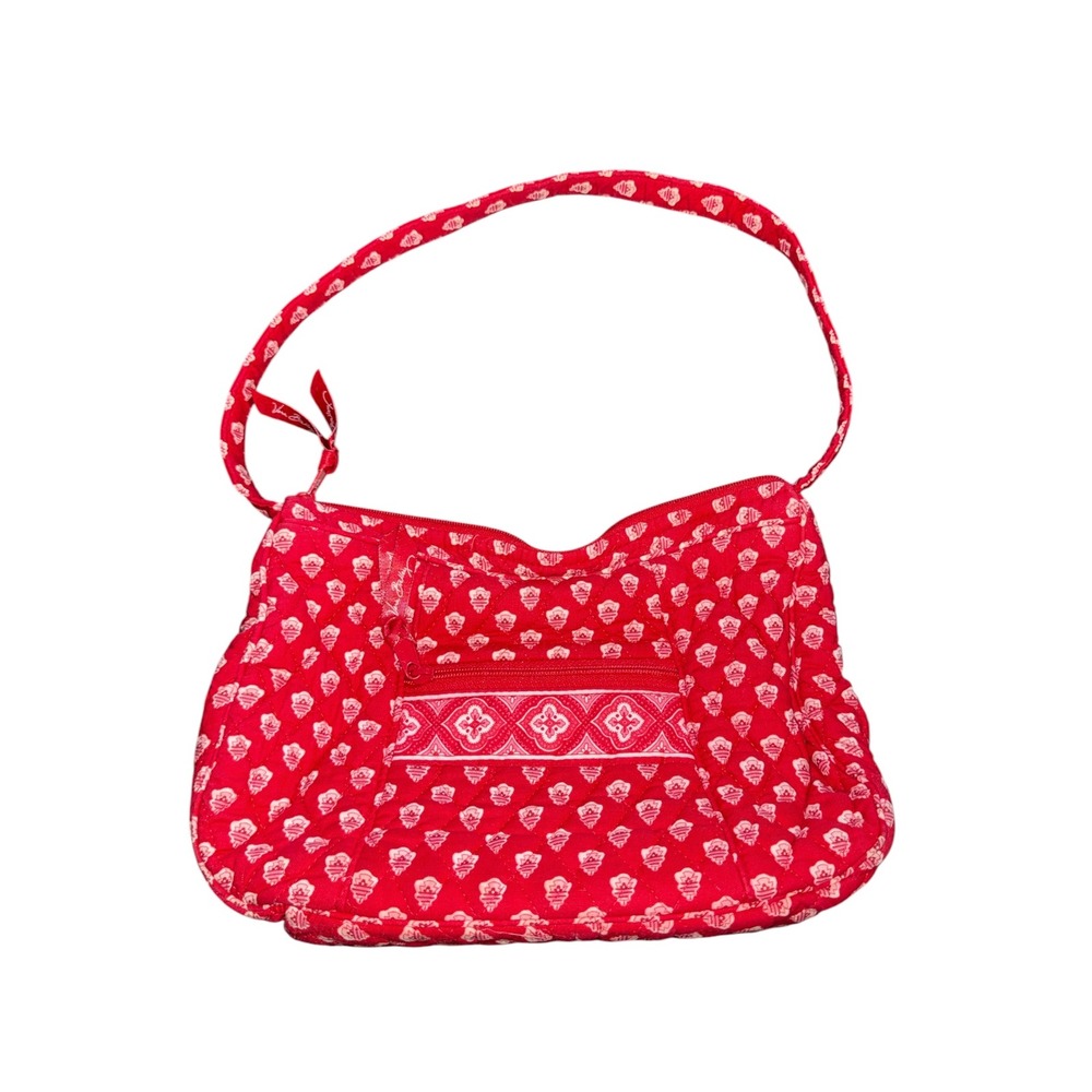 Vera Bradley Nantucket Red Quilted Cotton Print Shoulder Bag Handbag Hobo